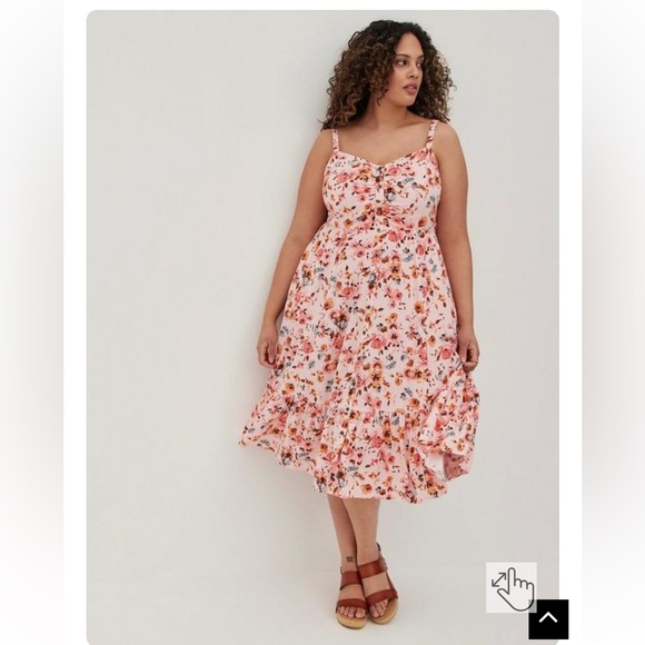 torrid Dresses & Skirts - torrid Pink Floral Midi Sundress